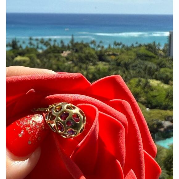 Faberge Gold Plt Violet Purple Egg Pendant Sterling Silver Russian Necklace Jewl - Picture 10 of 16